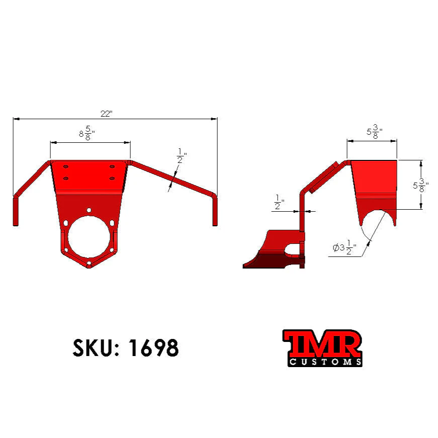 14 Bolt Simple Truss & Pinion Guard - TMR Customs - Image 4