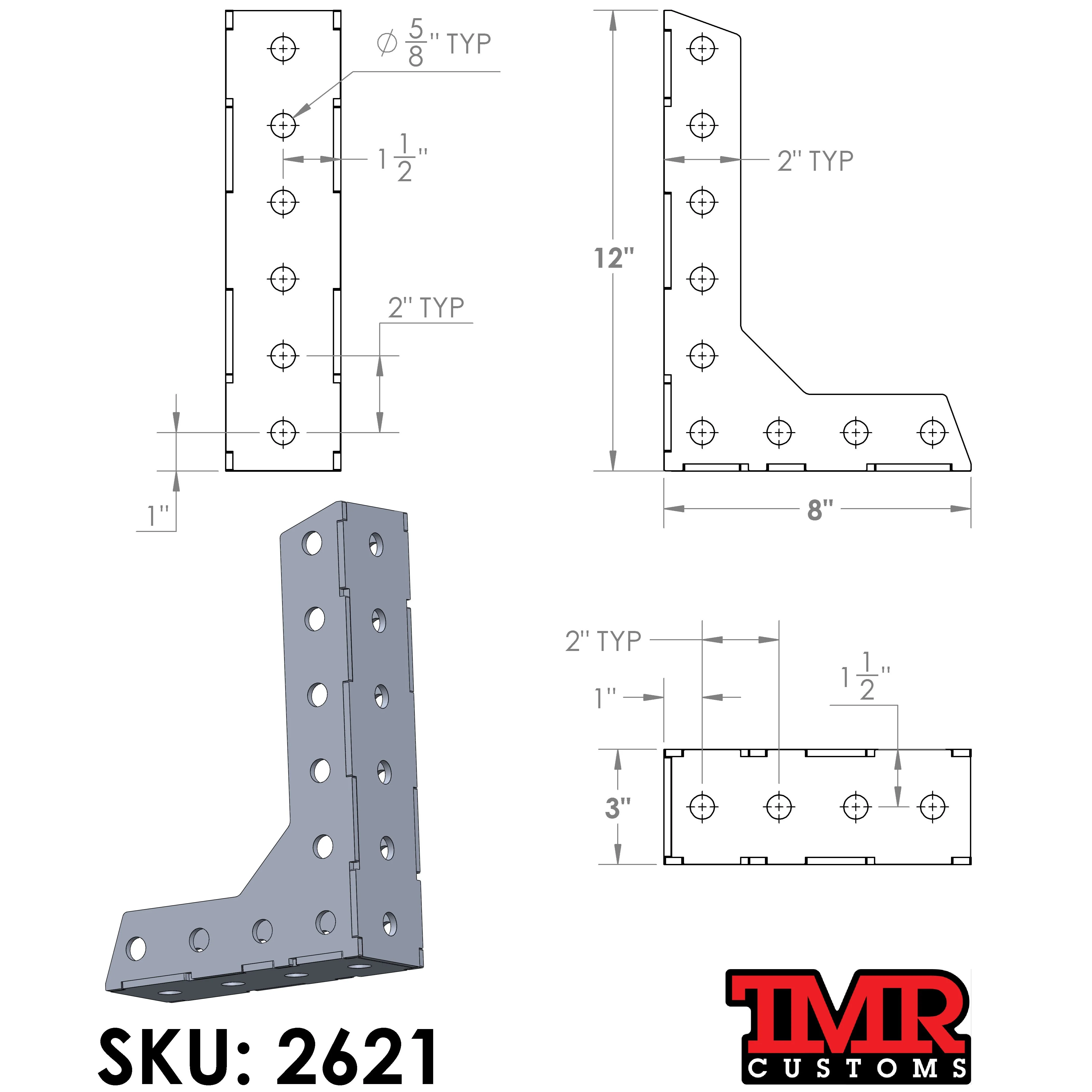 90° Fabrication Square - 12" x 8" x 3" - Image 6