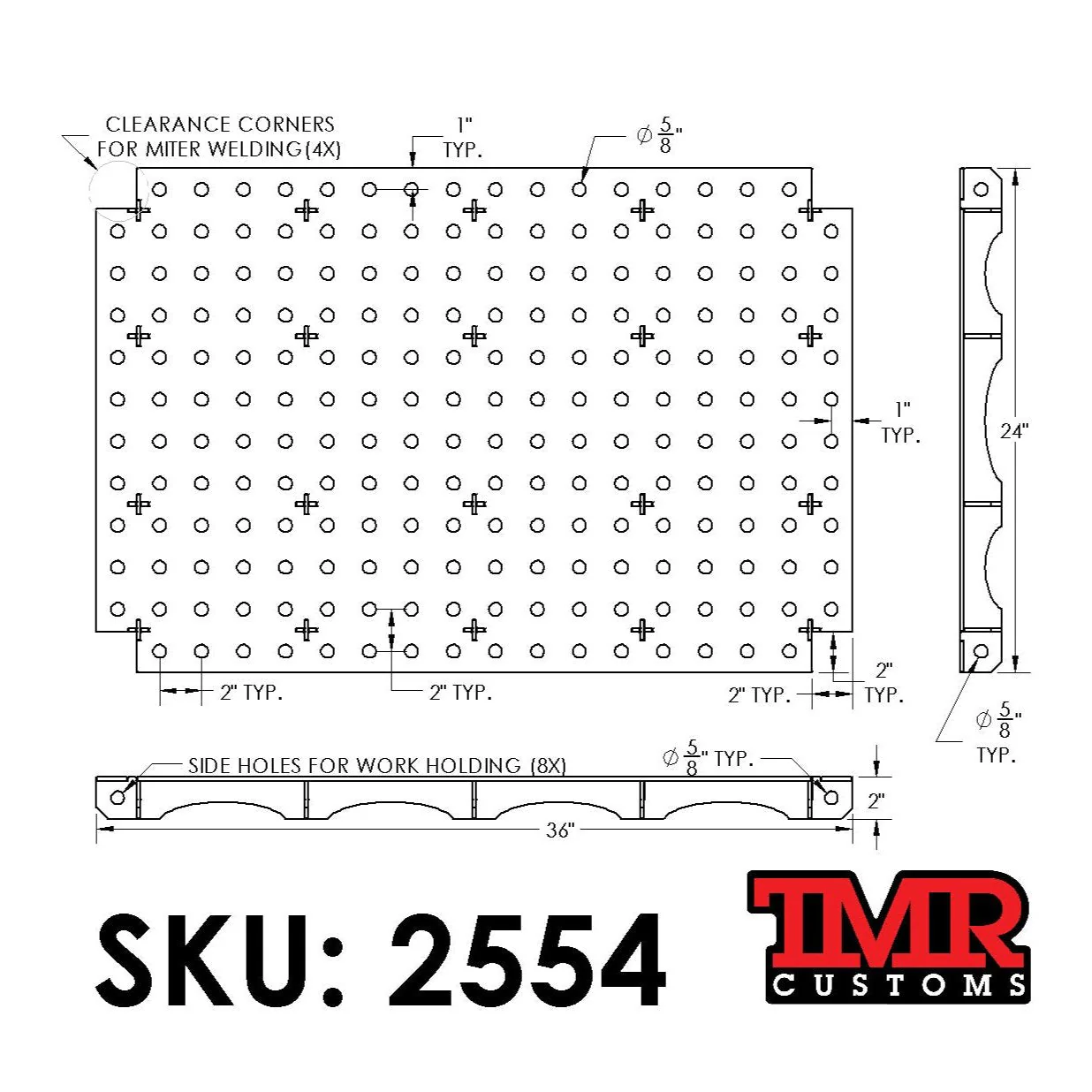 Benchtop Welding & Fixture Table - 2' x 3' - Image 3