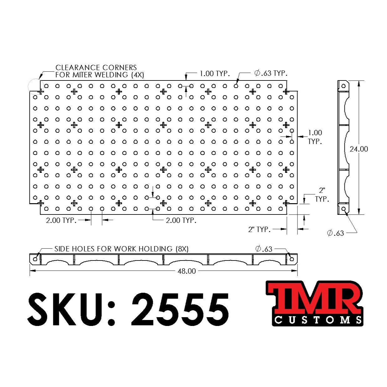 Benchtop Welding & Fixture Table - 2' x 4' - Image 3