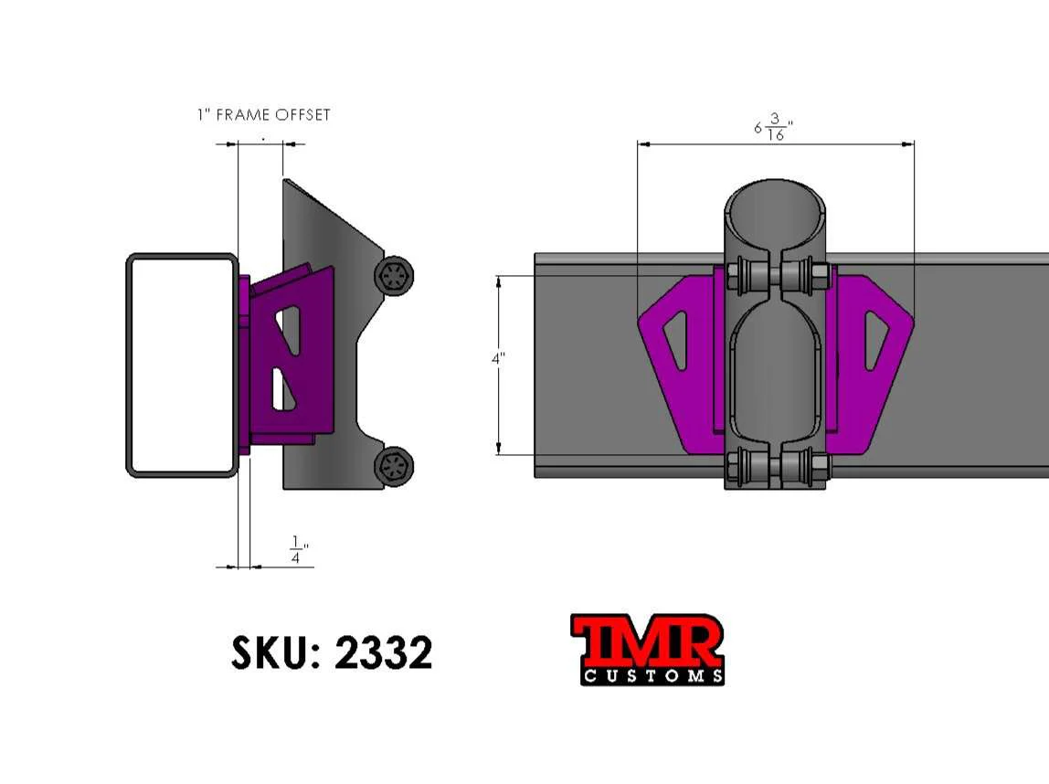 Bump Stop Frame Mount - 1" OFFSET - Image 3
