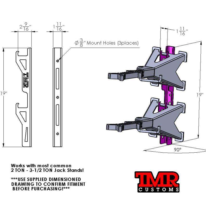 SMALL Jack Stand Storage Rack - PAIR - Image 3