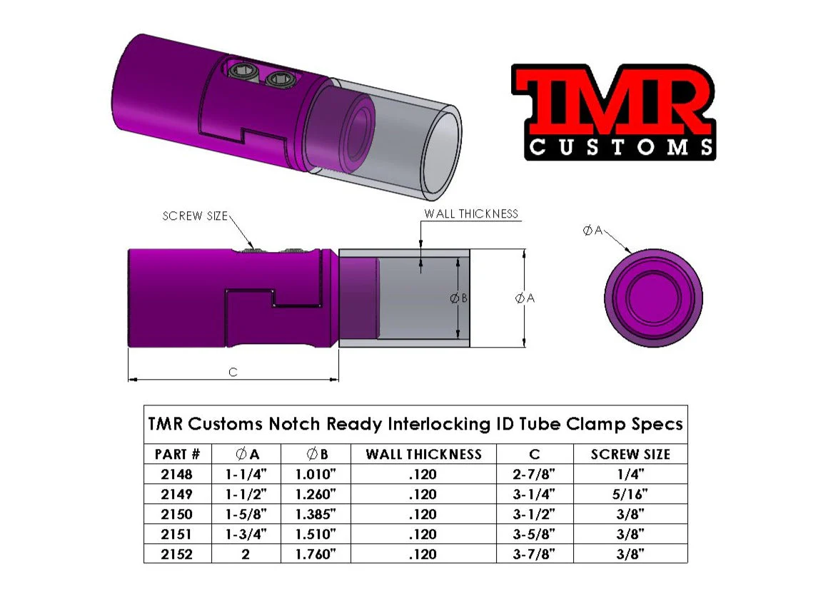 Notch Ready Interlocking ID Tube Clamp - Round - Image 4