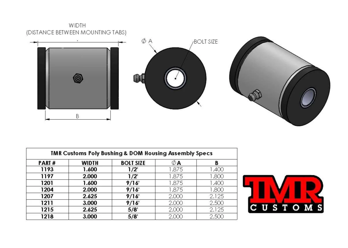 Poly Bushing & DOM Housing Assembly - Image 2