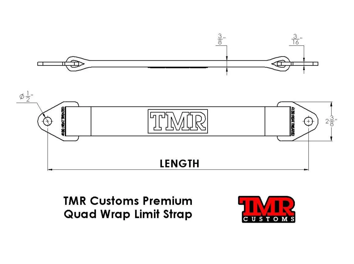 Premium Quad Wrap Limit Strap – Suspension Limiting Straps - Image 3