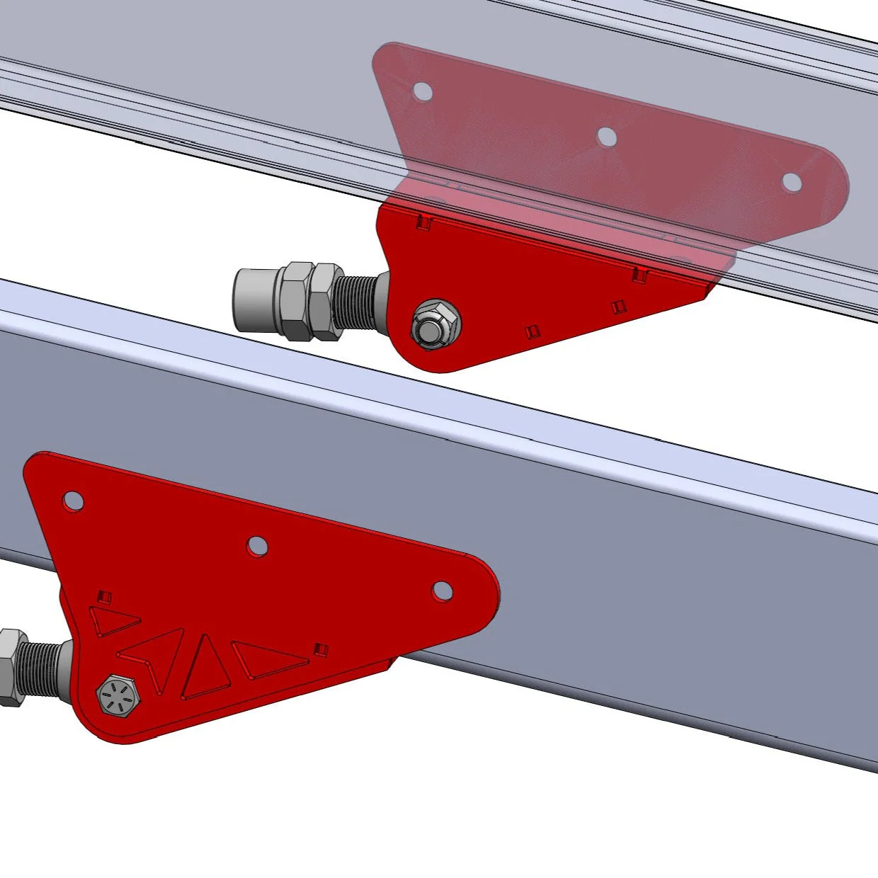 Universal DIY Traction Bar Brackets - Frame Mount - Image 2