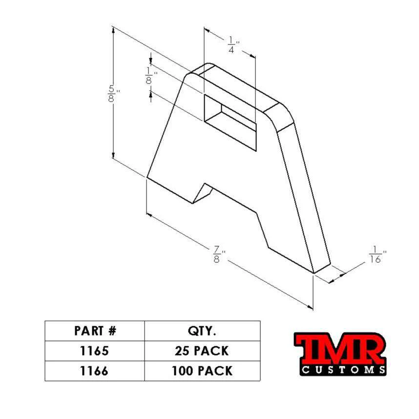 Weld On Zip Tie Tab/Cable Tie Tab - 100 PACK - Image 3
